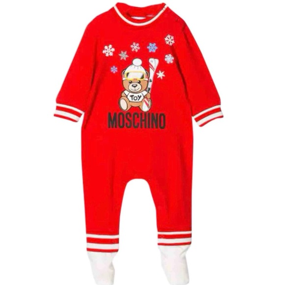 100 Authenticated-Baby Teddy bear, Moschino, onesie